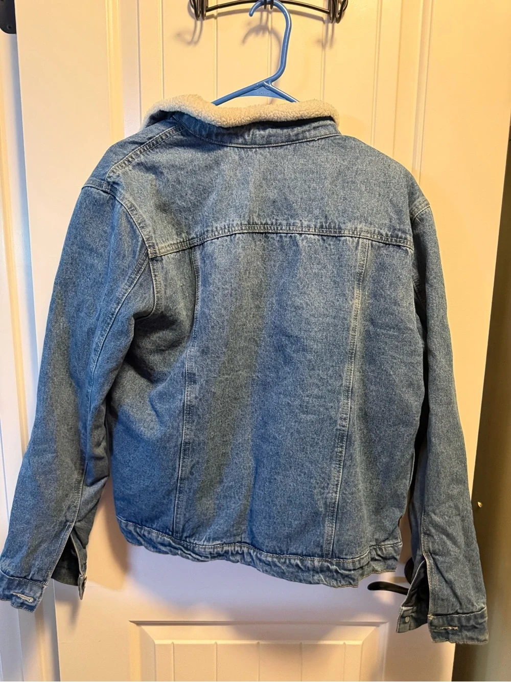 ASQ Sherpa-Lined Light Blue Denim Jacket